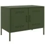 Mueble de TV de acero verde oliva 68x39x50,5 cm by , TV Furniture - Ref: Foro24-842942, Price: 78,03 €, Discount: %