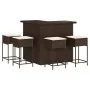 Juego de bar de jardín de 5 pzas con cojines ratán PE marrón by , Garden sets - Ref: Foro24-3261501, Price: 363,58 €, Discoun...