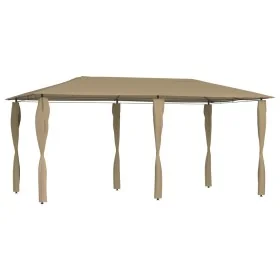 Cenador con cubiertas de postes taupe 2,98x5,3x2,59 m 160 g/m² by , Tents and gazebos - Ref: Foro24-313618, Price: 280,53 €, ...