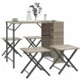 Juego de comedor de jardín plegable 5 pzas ratán PE gris claro von , Gartensets - Ref: Foro24-365948, Preis: 168,71 €, Rabatt: %