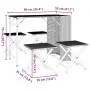 Juego de comedor de jardín plegable 5 pzas ratán PE gris claro von , Gartensets - Ref: Foro24-365948, Preis: 168,71 €, Rabatt: %