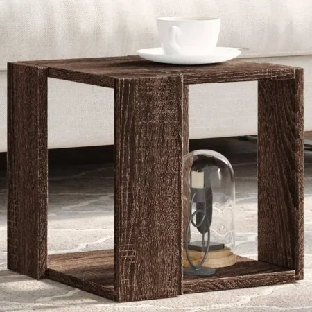 Mesa de centro madera de ingeniería marrón roble 32x32x30 cm by , Coffee table - Ref: Foro24-848149, Price: 24,37 €, Discount: %