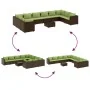 Set de muebles de jardín 11 pzas cojines ratán sintético marrón von , Gartensets - Ref: Foro24-3308294, Preis: 810,68 €, Raba...