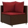 Set sofás de jardín 8 piezas y cojines ratán sintético marrón by , Garden sets - Ref: Foro24-3308237, Price: 561,22 €, Discou...