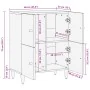 Armario auxiliar madera maciza de mango 60x33x75 cm von , Sideboards - Ref: Foro24-358310, Preis: 149,86 €, Rabatt: %