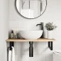 Encimera tocador baño madera maciza acacia sin tratar 80x40x2cm de , Tocadores de baño - Ref: Foro24-3279656, Precio: 39,93 €...