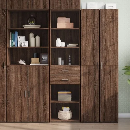 Aparador de madera de ingeniería marrón roble 50x42,5x185 cm von , Sideboards - Ref: Foro24-3281461, Preis: 136,81 €, Rabatt: %