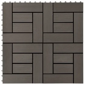 Baldosas de porche de WPC 30x30 cm 1 m² marrón oscuro 11 uds by , Floors and carpets - Ref: Foro24-45028, Price: 68,80 €, Dis...