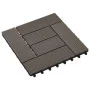 Baldosas de porche de WPC 30x30 cm 1 m² marrón oscuro 11 uds de , Suelos y moquetas - Ref: Foro24-45028, Precio: 65,42 €, Des...
