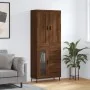Aparador alto madera contrachapada marrón roble 69,5x34x180 cm by , Sideboards - Ref: Foro24-3199960, Price: 168,92 €, Discou...