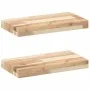 Estantes flotantes 2 uds madera acacia sin tratar 60x20x4 cm von , Regale und Regale - Ref: Foro24-3279420, Preis: 56,36 €, R...