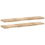 Estantes flotantes 2 uds madera acacia sin tratar 120x30x4 cm by , Shelves and shelves - Ref: Foro24-3279460, Price: 137,12 €...