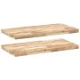 Estantes flotantes 2 uds madera acacia sin tratar 80x40x4 cm by , Shelves and shelves - Ref: Foro24-3279476, Price: 124,13 €,...