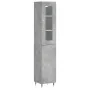 Aparador de madera contrachapada gris hormigón 34,5x34x180 cm by , Sideboards - Ref: Foro24-3199157, Price: 99,17 €, Discount: %