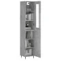 Aparador de madera contrachapada gris hormigón 34,5x34x180 cm by , Sideboards - Ref: Foro24-3199157, Price: 99,17 €, Discount: %