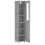 Aparador de madera contrachapada gris hormigón 34,5x34x180 cm by , Sideboards - Ref: Foro24-3199157, Price: 99,17 €, Discount: %