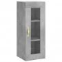 Aparador de madera contrachapada gris hormigón 34,5x34x180 cm by , Sideboards - Ref: Foro24-3199157, Price: 99,17 €, Discount: %