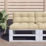 Cojín para palets de tela beige 70x40x12 cm de , Cojines para sillas y sofás - Ref: Foro24-360582, Precio: 21,01 €, Descuento: %