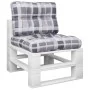 Cojines para palets 2 unidades tela a cuadros gris by , Cushions for chairs and sofas - Ref: Foro24-360659, Price: 29,54 €, D...