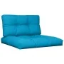 Cojines para palets 2 unidades tela azul de , Cojines para sillas y sofás - Ref: Foro24-360715, Precio: 45,99 €, Descuento: %