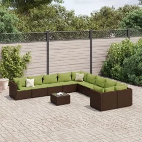 Set de sofás de jardín 11 pzas cojines ratán sintético marrón von , Gartensets - Ref: Foro24-3308358, Preis: 811,43 €, Rabatt: %