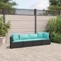 Juego de sofás jardín 4 pzas con cojines ratán sintético negro by , Garden sets - Ref: Foro24-3308460, Price: 307,82 €, Disco...