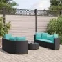 Set de sofás de jardín 7 pzas con cojines ratán sintético negro von , Gartensets - Ref: Foro24-3308436, Preis: 516,69 €, Raba...