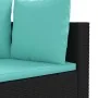 Set de muebles de jardín 5 pzas y cojines ratán sintético negro by , Garden sets - Ref: Foro24-3308372, Price: 349,28 €, Disc...