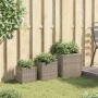 Jardineras 3 unidades ratán sintético gris by , Pots and planters - Ref: Foro24-366397, Price: 82,96 €, Discount: %
