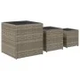 Jardineras 3 unidades ratán sintético gris by , Pots and planters - Ref: Foro24-366397, Price: 82,96 €, Discount: %