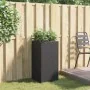 Jardinera de ratán sintético negra 40x40x80 cm by , Pots and planters - Ref: Foro24-366413, Price: 75,08 €, Discount: %