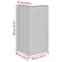 Jardinera de ratán sintético negra 40x40x80 cm by , Pots and planters - Ref: Foro24-366413, Price: 75,08 €, Discount: %