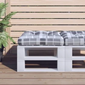 Cojín para sofá sofá de palets tela a cuadros gris 50x50x12 cm von , Kissen für Stühle und Sofas - Ref: Foro24-360439, Preis:...