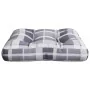 Cojín para sofá sofá de palets tela a cuadros gris 50x50x12 cm by , Cushions for chairs and sofas - Ref: Foro24-360439, Price...