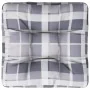 Cojín para sofá sofá de palets tela a cuadros gris 50x50x12 cm by , Cushions for chairs and sofas - Ref: Foro24-360439, Price...
