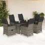 Set comedor jardín 7 pzas y cojines ratán sintético gris von , Gartensets - Ref: Foro24-3276744, Preis: 884,26 €, Rabatt: %