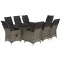 Set comedor jardín 9 pzas y cojines ratán sintético gris by , Garden sets - Ref: Foro24-3276746, Price: 1,00 €, Discount: %