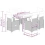 Set de mesa y sillas jardín 7 pzas con cojines ratán PE marrón by , Garden sets - Ref: Foro24-3277067, Price: 913,73 €, Disco...