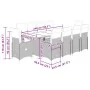 Set de mesa y sillas de jardín 11 pzs y cojines ratán PE marrón by , Garden sets - Ref: Foro24-3277298, Price: 1,00 €, Discou...