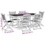 Juego comedor de jardín 7 pzas madera maciza acacia 180x90x75cm de , Conjuntos de jardín - Ref: Foro24-3321530, Precio: 499,1...