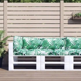 Cojines para palets 3 unidades tela estampado de hojas von , Kissen für Stühle und Sofas - Ref: Foro24-360956, Preis: 59,63 €...