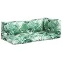 Cojines para palets 3 unidades tela estampado de hojas by , Cushions for chairs and sofas - Ref: Foro24-360956, Price: 59,63 ...