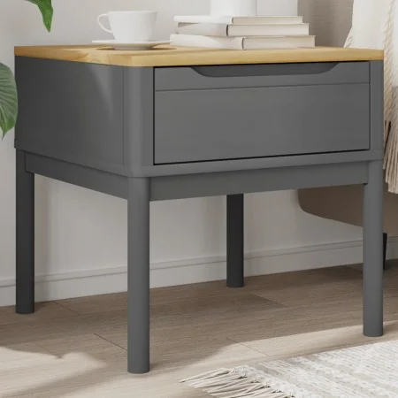 Mesita FLORO madera maciza gris 55x55x54 cm | Tu tienda online para hogar, jardín y más Foro24.es