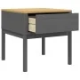 Mesita FLORO madera maciza gris 55x55x54 cm | Tu tienda online para hogar, jardín y más Foro24.es
