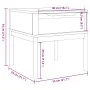 Mesita FLORO madera maciza gris 55x55x54 cm | Tu tienda online para hogar, jardín y más Foro24.es