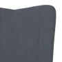 Sillón de relax de terciopelo gris oscuro | Tu tienda online para hogar, jardín y más Foro24.es