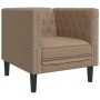 Sillón Chesterfield de cuero artificial marrón capuchino by , Sofas - Ref: Foro24-372657, Price: 160,94 €, Discount: %