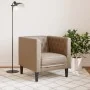 Sillón Chesterfield de cuero artificial marrón capuchino by , Sofas - Ref: Foro24-372657, Price: 160,94 €, Discount: %