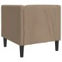 Sillón Chesterfield de cuero artificial marrón capuchino by , Sofas - Ref: Foro24-372657, Price: 160,94 €, Discount: %