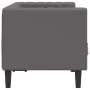 Sofá Chesterfield de 2 plazas cuero artificial gris by , Sofas - Ref: Foro24-372662, Price: 265,68 €, Discount: %